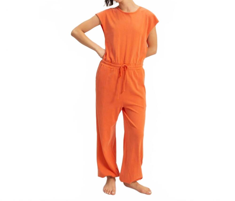 NEW HYFVE short sleeve casual jumpsuit in tomato